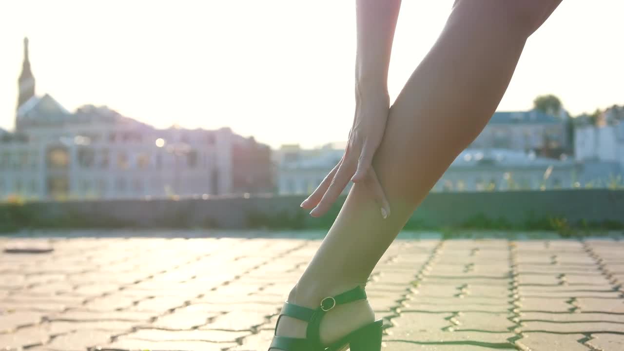 Download Stock Footage Young Brunette Woman Dancing In A Rooftop Live Wallpaper Free