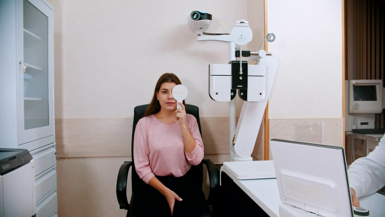 Download Stock Footage Young Woman On A Vision Examination Live Wallpaper Free