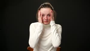 Download Stock Footage Woman Massaging A Headache Live Wallpaper Free