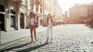 Download Stock Footage Women Admire Roman Buildings On Holiday Live Wallpaper Free