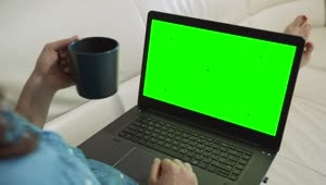 Download Stock Footage Woman With Greenscreen Laptop For Web Demo Live Wallpaper Free