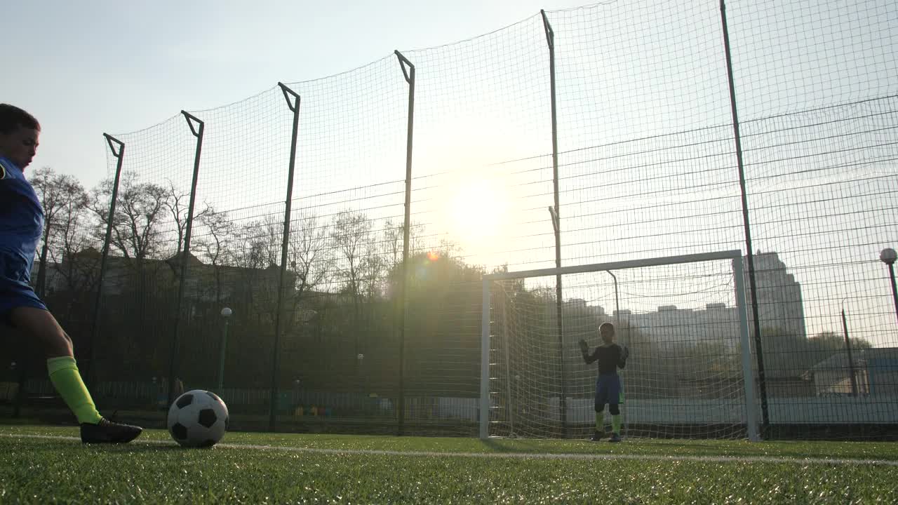 Download Stock Footage Young Boy Scoring A Goal Live Wallpaper Free