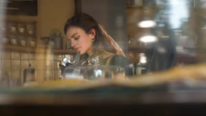 Download Stock Footage Woman Reading At Coffee Shop Live Wallpaper Free