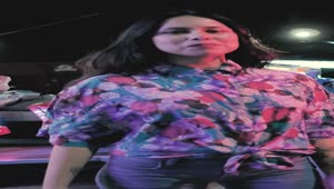 Download Stock Footage Woman In A Floral Shirt Dancing Live Wallpaper Free