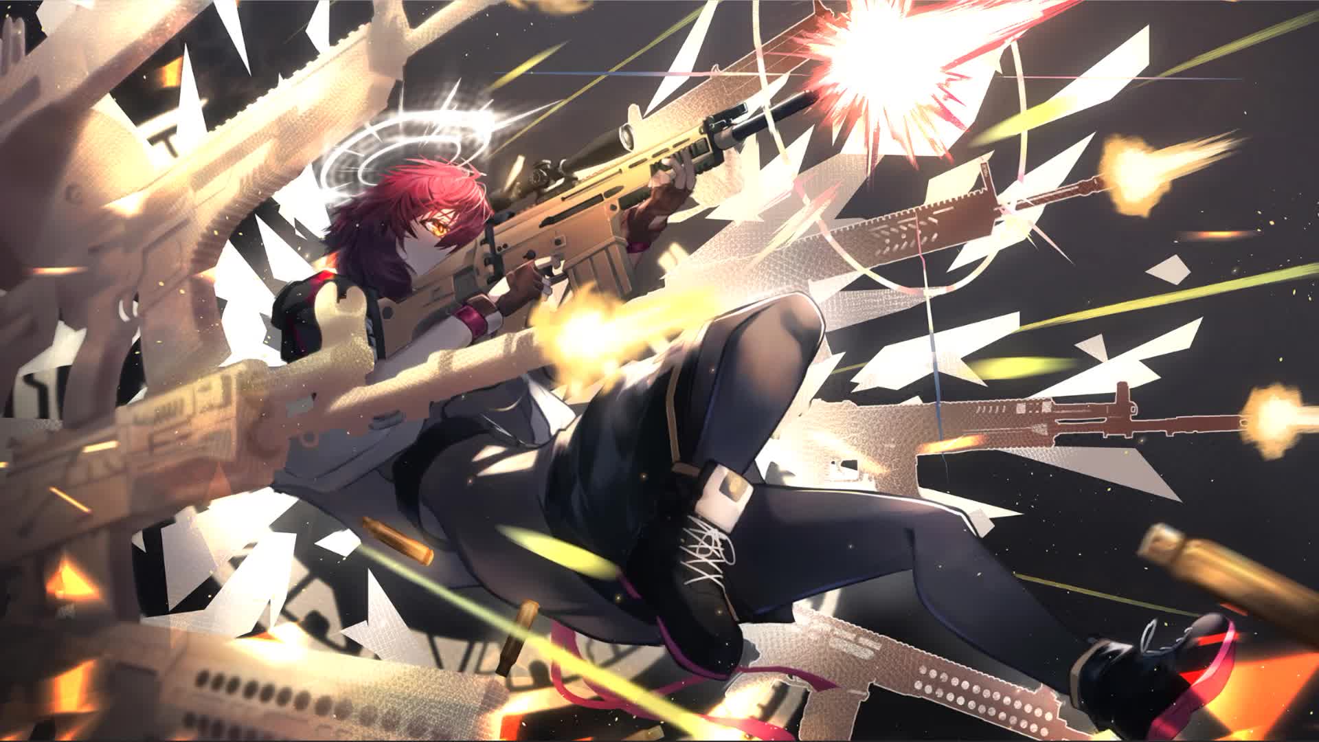 Download Arknights Exusiai Anime Guns Live Wallpaper