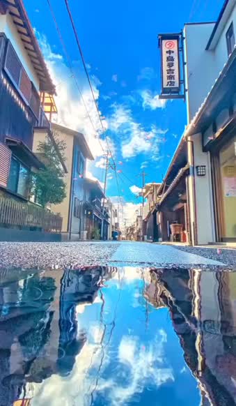 Front view of a nostalgic japanese anime street on Craiyon
