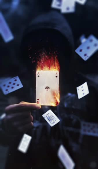 Download Cool Ace of Spades Burning Phone Live Wallpaper