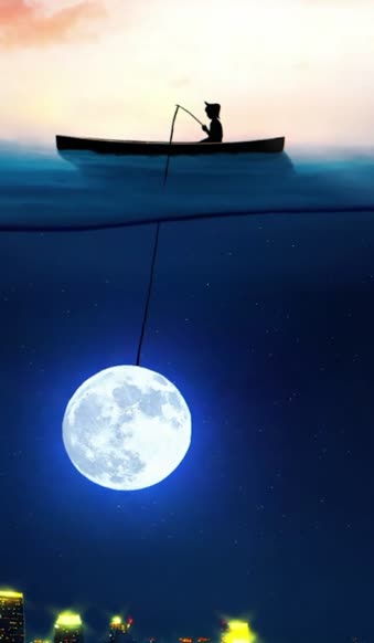Live Phone Catching The Moon In Ocean Wallpaper To iPhone And Android ...