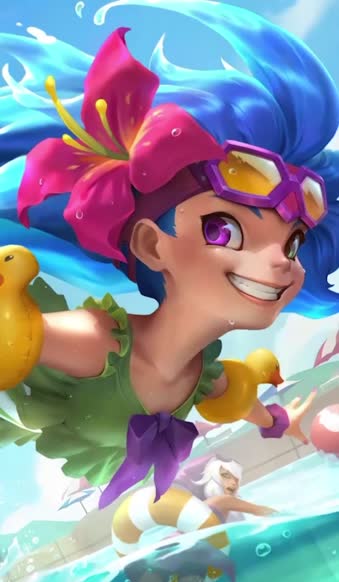Download iPhone and Android Pool Party Zoe League Of Legends Live Phone Wallpaper