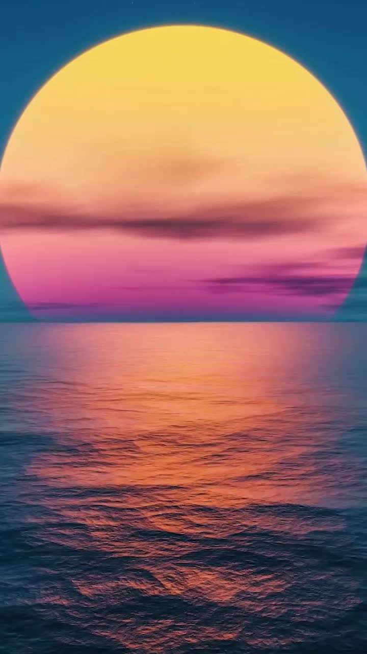 Download iPhone  android sunset at the ocean live wallpaper for phone