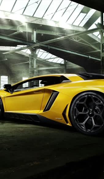 Download Live Phone Yellow Lamborghini Aventador Wallpaper To iPhone And Android