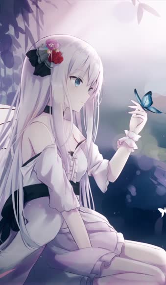 Download  Live Phone Girl Butterfly Anime Wallpaper For iPhone And Android