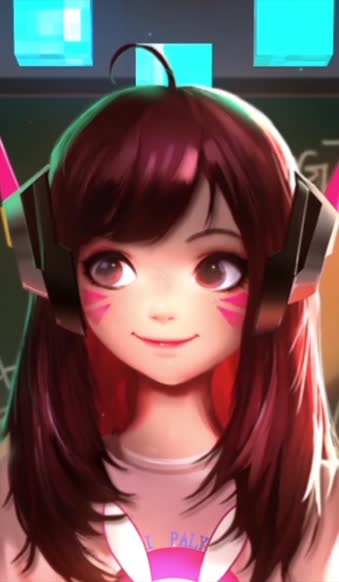 Download Live Phone DVa Smiling Overwatch Wallpaper To iPhone And Android