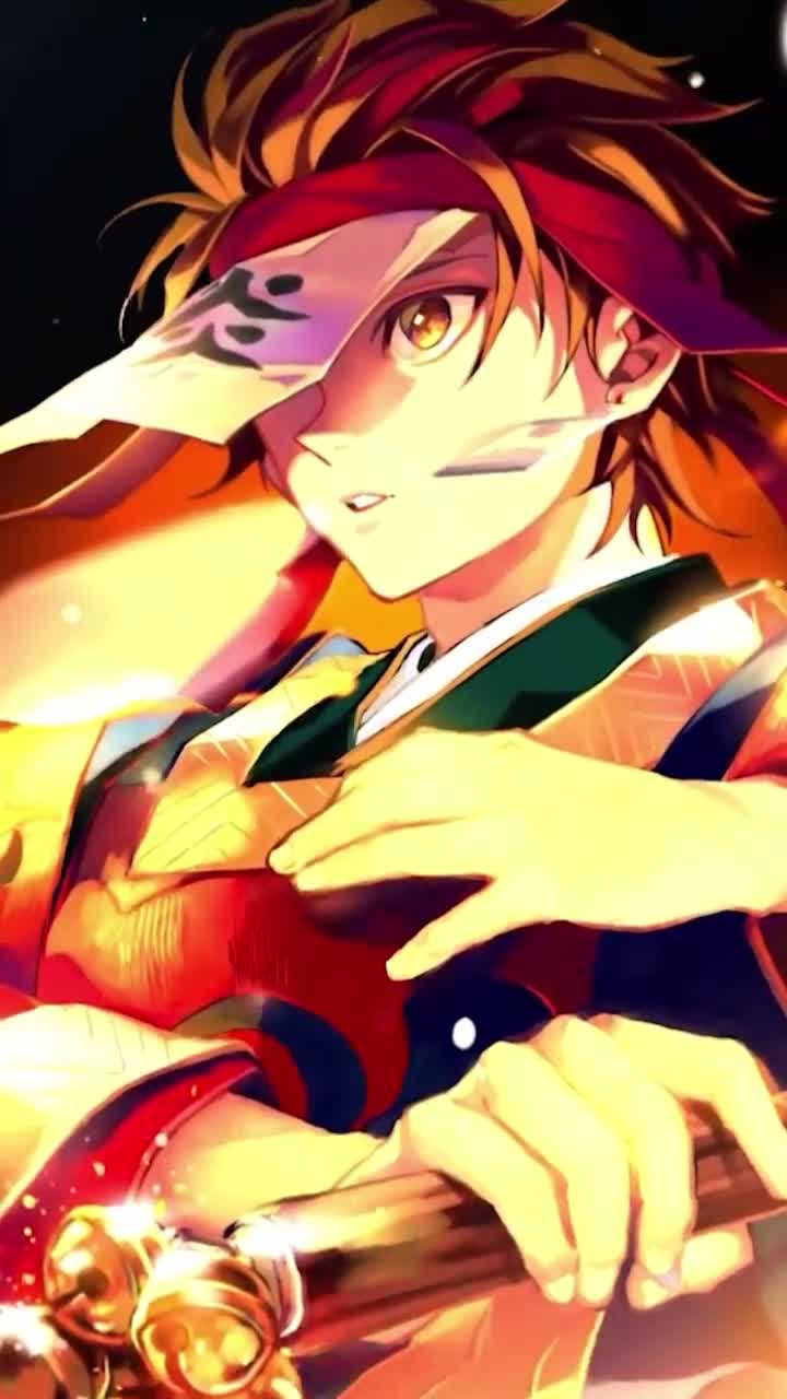 Download iPhone  Android Tanjiro Hinokami Kagura Kimetsu No Yaiba Flames Phone Live Wallpaper