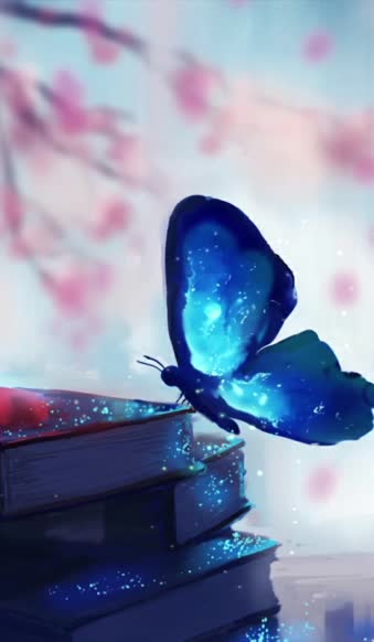 Download Live Phone Blue Butterfly Wallpaper To iPhone And Android