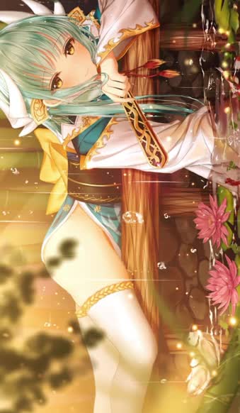 Download iPhone And Android Kiyohime Playing With Water Fate Grand Order Phone Live Wallpaper