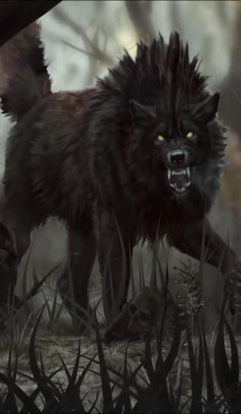 Download iPhone  Android Lone Demonic Wolf Phone Live Wallpaper