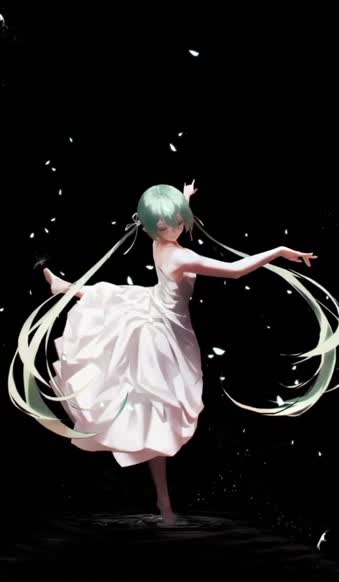 Download iPhone  Android Hatsune Miku Dance With Flowers Phone Live Wallpaper