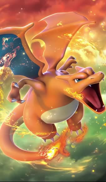 Download iPhone and Android Charizard Pokemon Phone Live Wallpaper