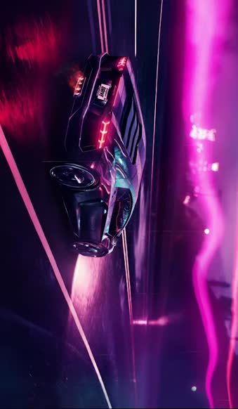 Download iPhone and Android Lamborghini Rain Road Pink Phone Live Wallpaper