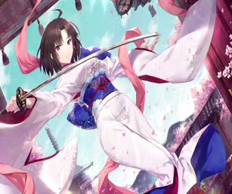 Download Ryougi Shiki Sakura Samurai Kara No Kyoukai Live Wallpaper PC