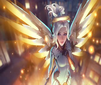 Download Mercy Overwach Moving Wallpaper