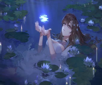 Download Anime Water Lily Girl Live Wallpaper