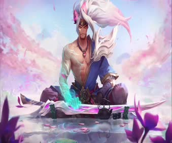 Download 2K Yasuo Spirit Blossom Lol Game Live Wallpaper