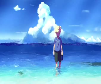 Download 2K Naruto Kid On The Beach Scenery Live Wallpaper