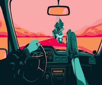 Download Relaxing Driving Chillhop Music Live Wallpaper