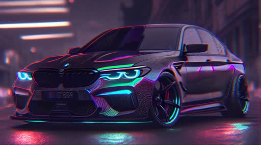 Download Neon BMW Lively Wallpaper