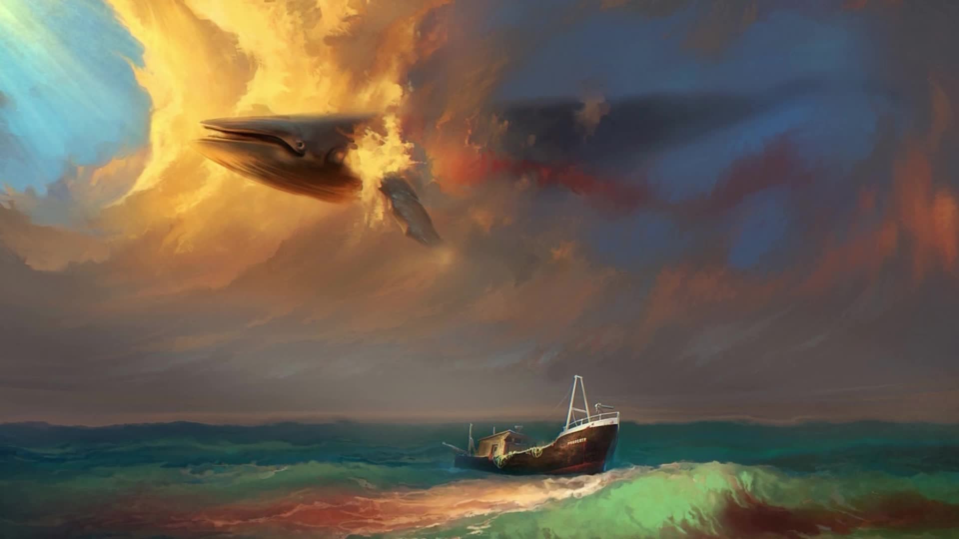 Download Fantasy Whale in The SKy Live Wallpaper