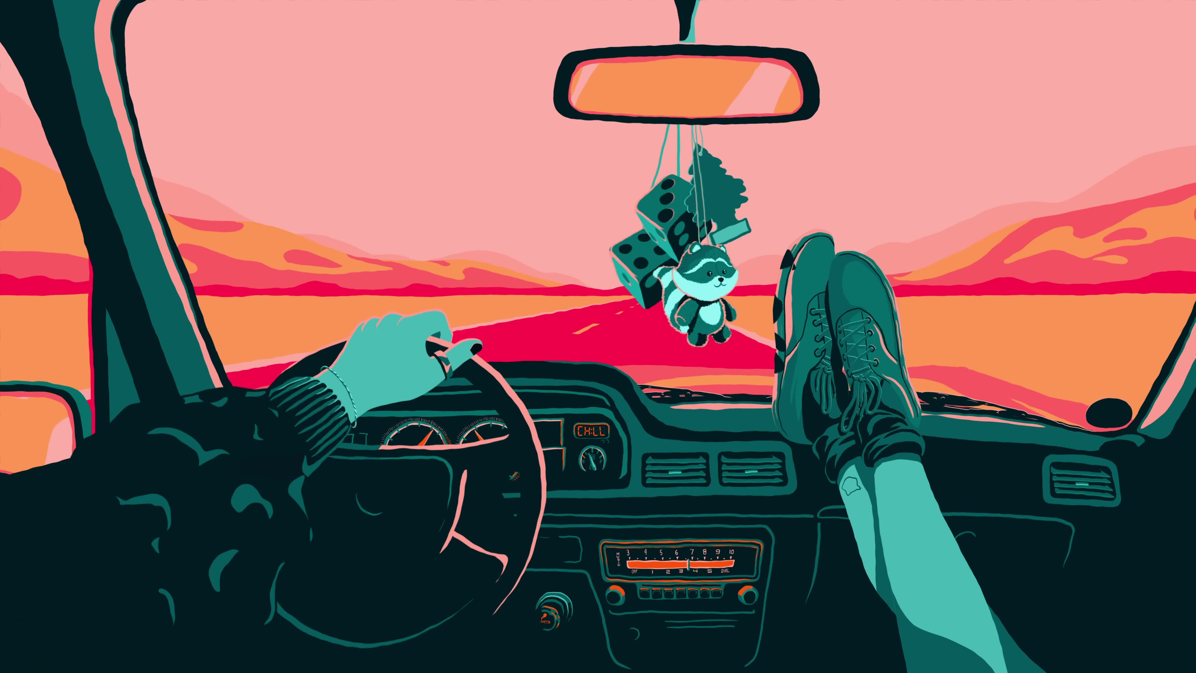 Download Car Trip Live Wallpaper