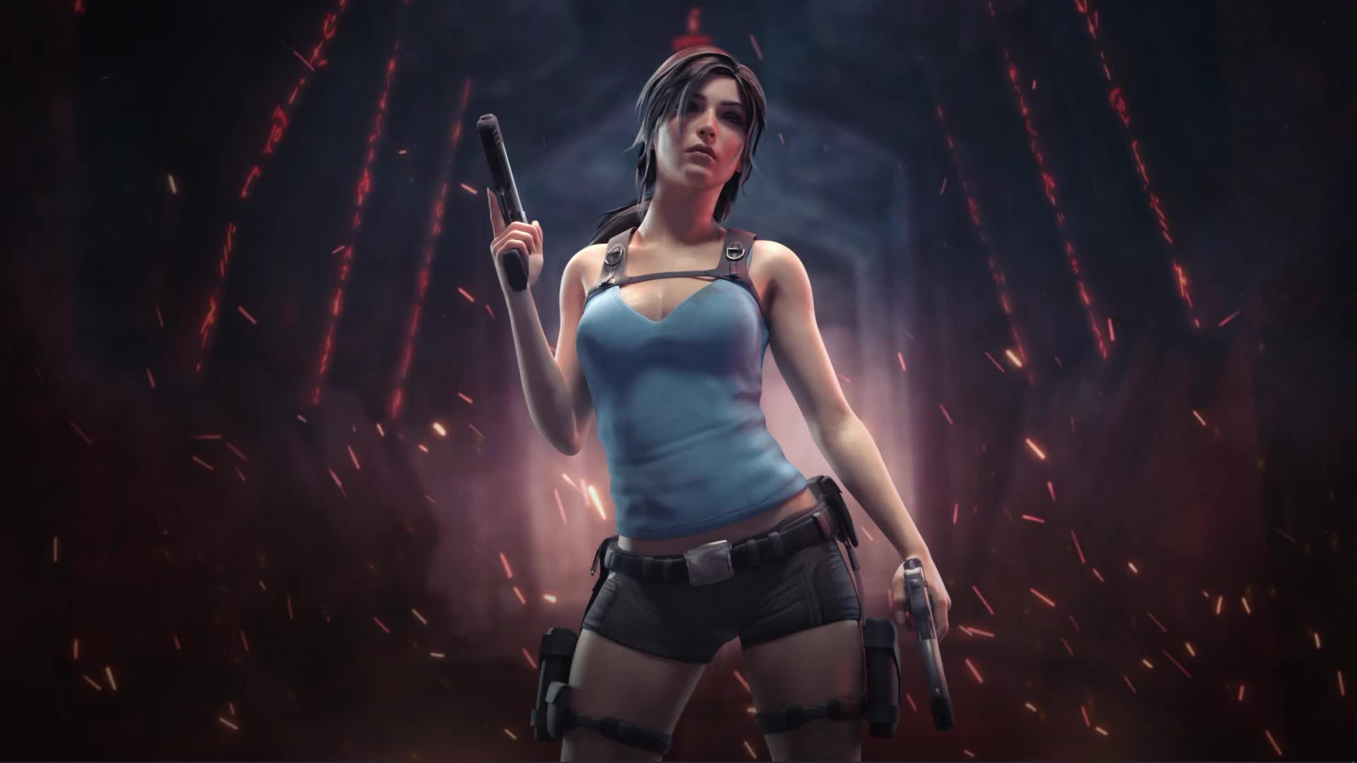 Download Lara With Guns Live Wallpaper