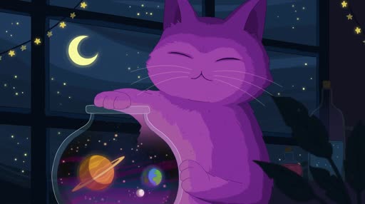 Download Purrple Cat Multiverse Live Wallpaper