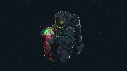Download Spaceman Jellyfish Live Wallpaper