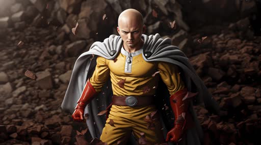 Saitama One Punch Man Cape Fist for Samsung Galaxy iPhone Wallpapers  Free Download