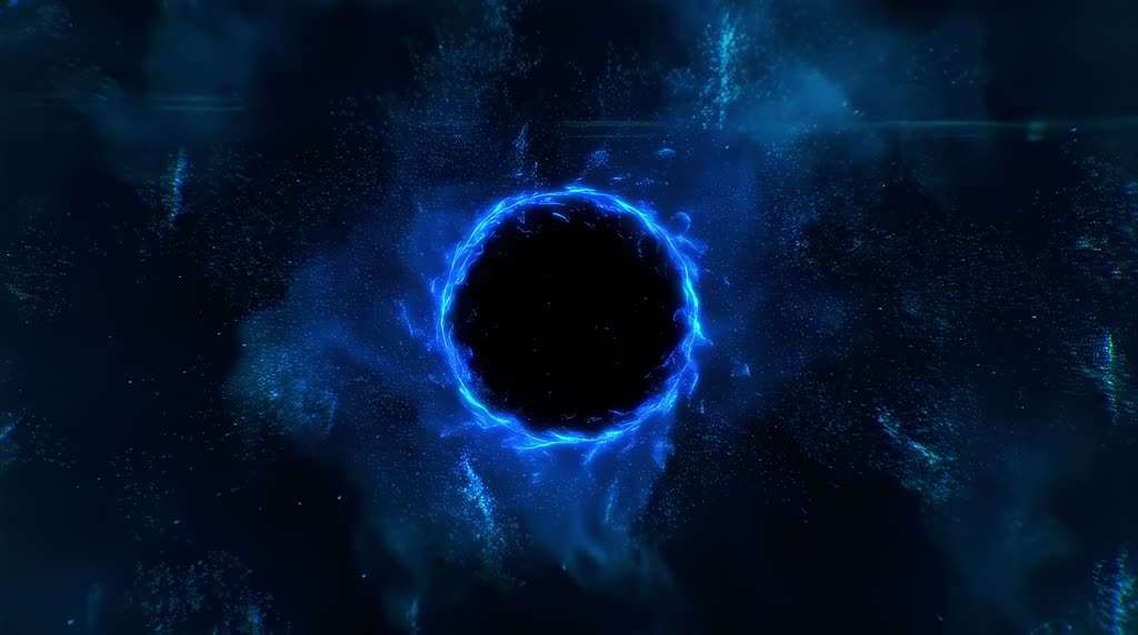 Download Black Hole Glowing Deep Blue Live Wallpaper